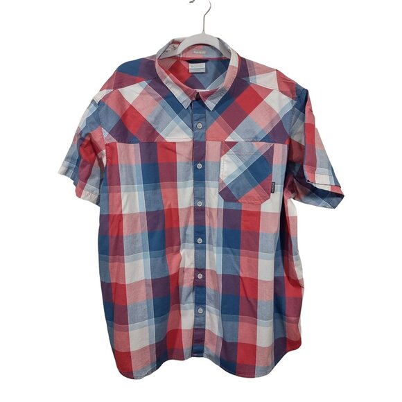 Columbia Sportswear Mens Plaid Shirt Regular Fit Button Up Short Sleeve XXL - Picture 1 of 8